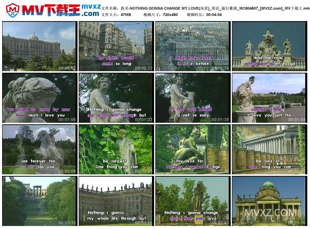 佚名-NOTHING GONNA CHANGE MY LOVE(风景)_英语_流行歌曲_MC804807